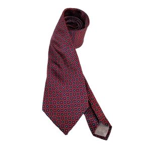 Geoffrey Beene Red Geometric Polka-Dot Scheme Men's Tie